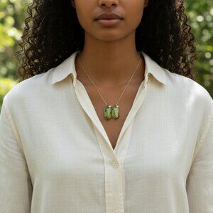 Modern Faceted Lime Green Resin Drop Charms – Handmade Jewelry Components